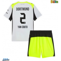 Borussia Dortmund Yan Couto #2 Bortedraktsett Barn 2025-26 Kortermet (+ Korte bukser)